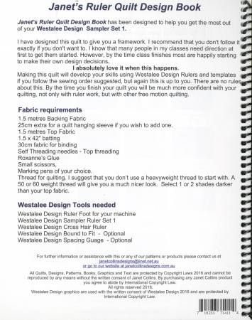 Janet's Ruler Quilt Design Bk Pattern-SQBOOKJC