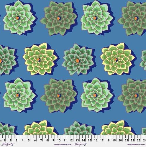 Kaffe Fassett Collective February 2022-Slhadow Flower Teal PWGP187.TEAL