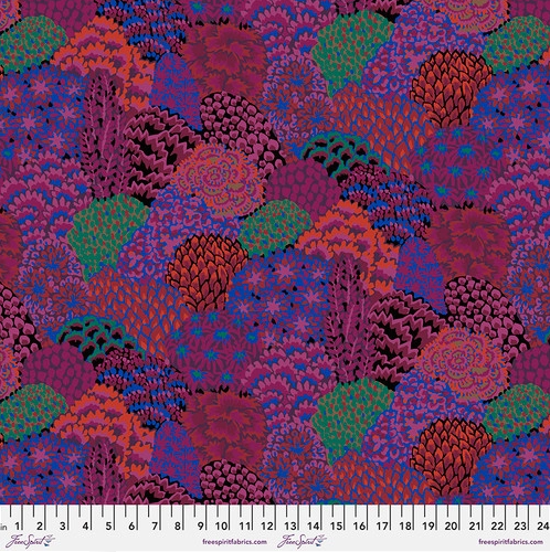 Kaffe: 85 & Fabulous-OrientalTrees Maroon PWGP198.MAROON