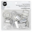 Key Fob Hardware 1in Nickel Includes Fob & Ring BLK138