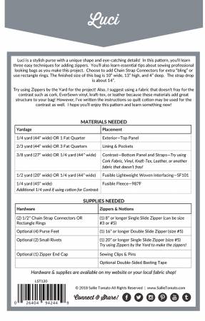 Sallie Tomato-Luci Pattern LST120