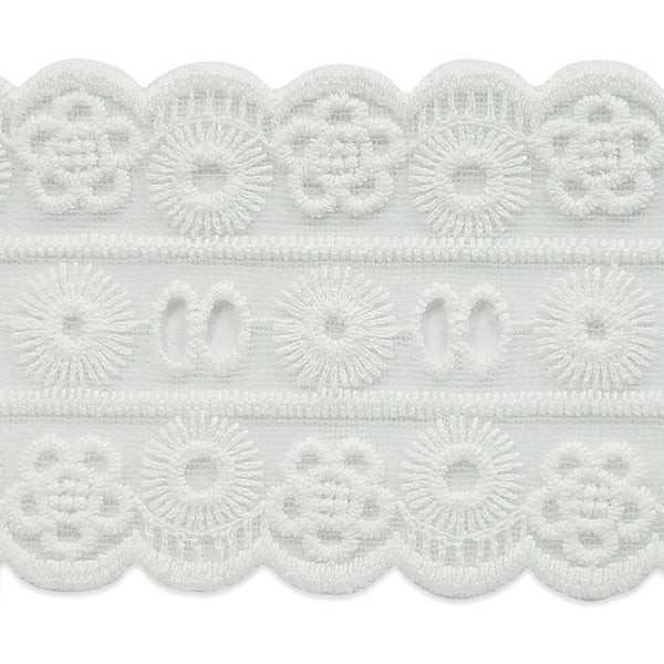Leila 2-3/4" Classic Galloon Scalloped Lace Trim IR8009 - Off White