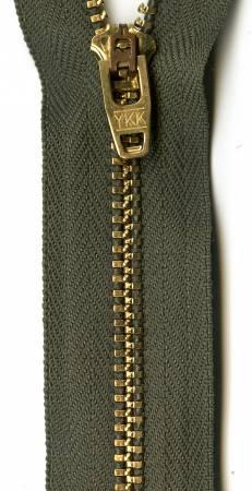 Metal Jean Zipper7" - Army Green - JEAN-566