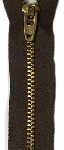 Metal Jean Zipper 9" - Sable Brown - JEAN9-868