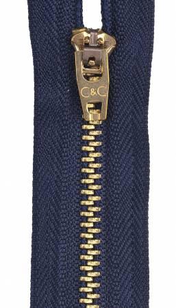 Packaged Metal Jean Zipper 7in Navy F2707-013