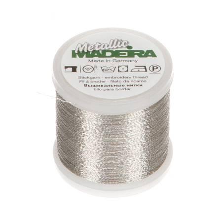 Metallic Nylon/Polyester Embroidery Thread 40wt 220yds Silver 9842-SILVER