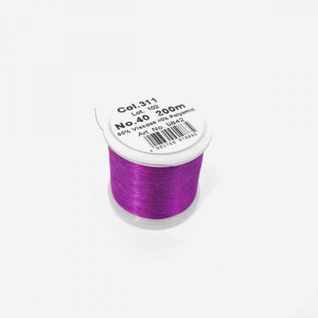Metallic Nylon/Polyester Embroidery Thread 40wt 220yds Smooth Amethyst 9842-311
