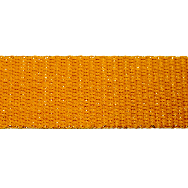 1 1/4" Metallic Webbing-Mustard/Gold 114-30-042
