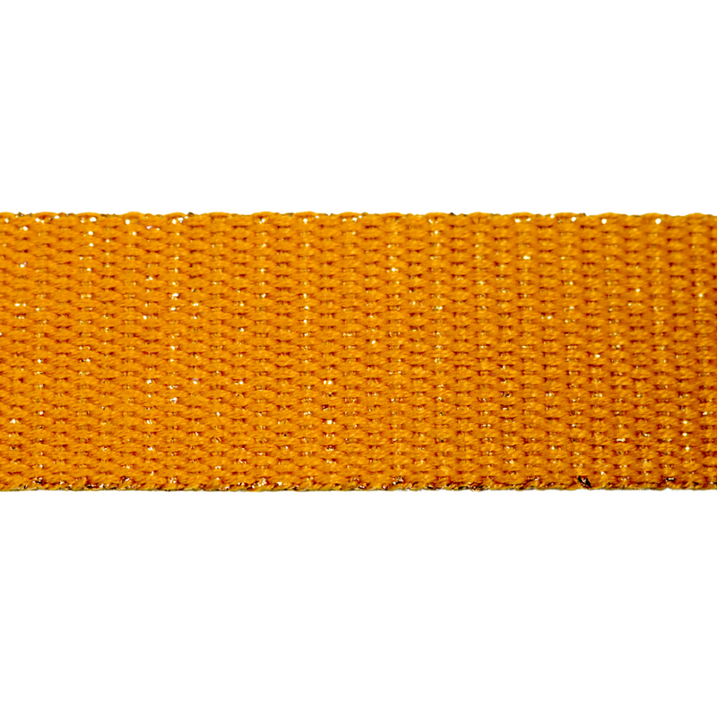 1 1/4" Metallic Webbing-Mustard/Gold 114-30-042
