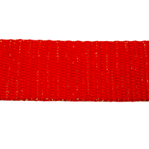 1 1/4" Metallic Webbing-Red/Gold 114-30-008