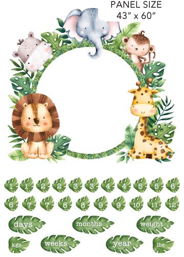 Wee Safari-60" Milestone Panel White/Multi DP25649-10