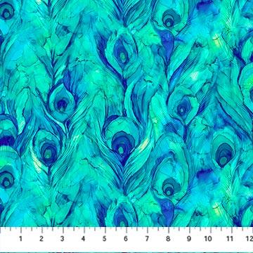 Allure-Large Feather Turquoise/Multi DP26701-66
