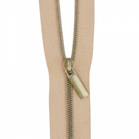 Natural #3 Nylon Antique Coil Zippers: 3 Yards with 9 Pulls ZBY3C29