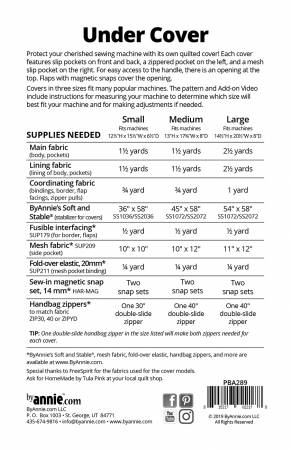 Under Cover Pattern PBA289