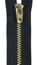 Packaged Metal Jean Zipper 7in Black F2707-BLK