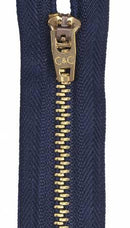 Packaged Metal Jean Zipper 9in Navy F2709-013