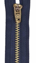 Packaged Metal Jean Zipper 9in Navy F2709-013