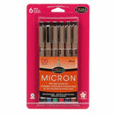 Pigma Micron Pen Set Size 05 6 Colors 30065SA