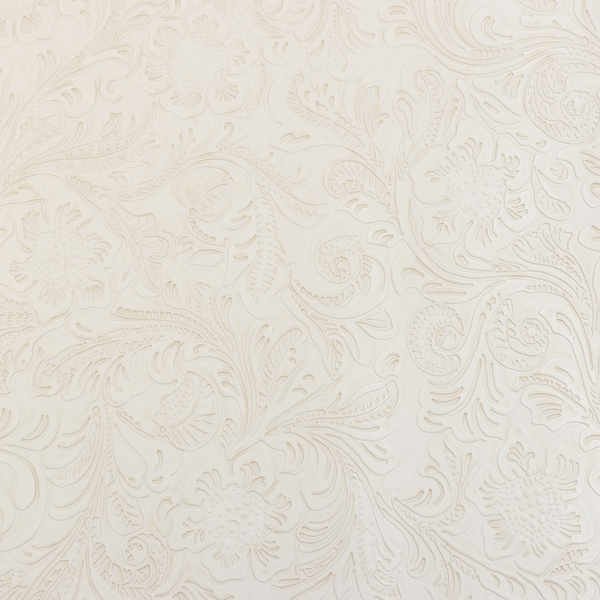 Precut Vinyl - Western Floral - White - 18" x 54"