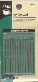 Prym Dritz Crewel Needles Size 2 12ct 56C-002