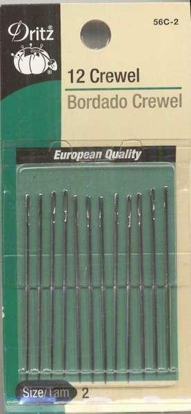 Prym Dritz Crewel Needles Size 2 12ct 56C-002