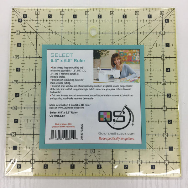 Quilters Select 6.5"X6.5" Non-Slip Ruler QS-RUL6.5N