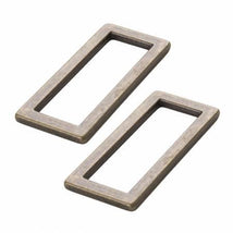 Rectangle Ring Flat 1-1/2" Antique Brass 2pcs HAR15RRABTWO