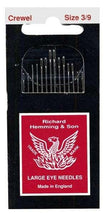 Richard Hemming Embroidery / Crewel Needle Size 3-9 HW235-3-9