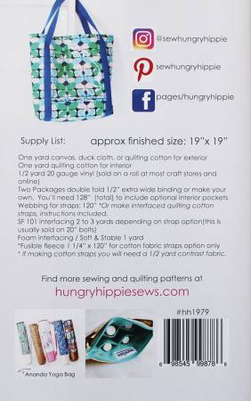 Essentials Tote Sewing Pattern  SHH-1979