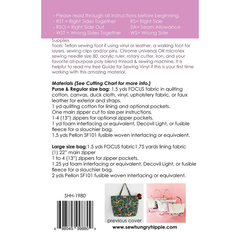 Santorini Tote Pattern SHH-1980