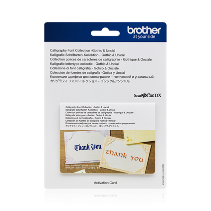 Scan-N-Cut Calligraphy, Font Collection,Gothic. CADXCLGFP01