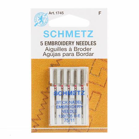 Schmetz Embroidery Machine Needle Size 11/75