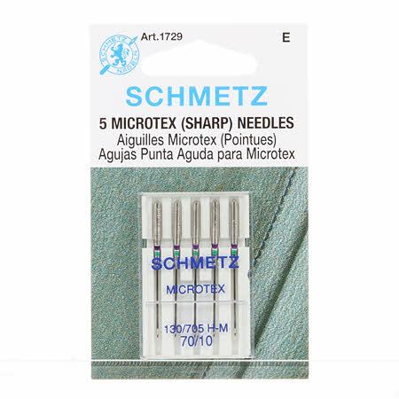Schmetz Sharp / Microtex Machine Needle Size 10/70 - 1729