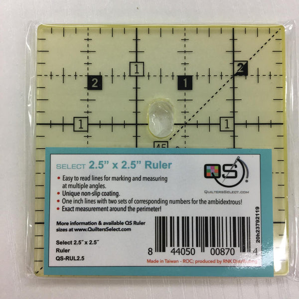 Select 2.5x2.5 Non-Slip Ruler QS-RUL2.5