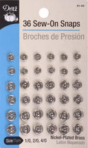 Sew-On Snaps Assorted Sizes Nickel 81-65