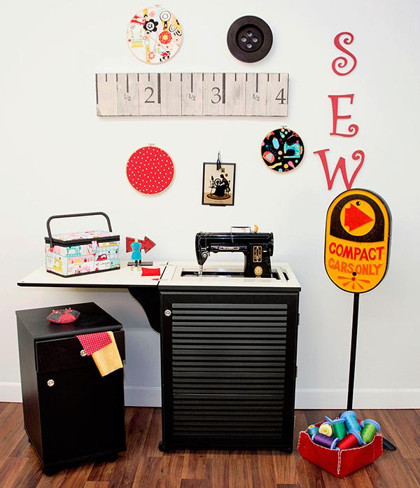 Sewnatra Black Arrow Sewing Cabinet