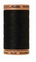 Silk-Finish Black 40wt 500yd Solid Cotton Thread