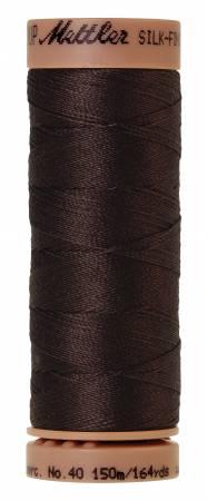 Silk-Finish Black Peppercorn 40wt 150M Solid Cotton Thread