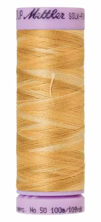 Silk-Finish Bleached Straw 50wt 100M Variegated Cotton Thread