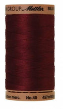 Silk-Finish Bordeaux 40wt 500yd Solid Cotton Thread