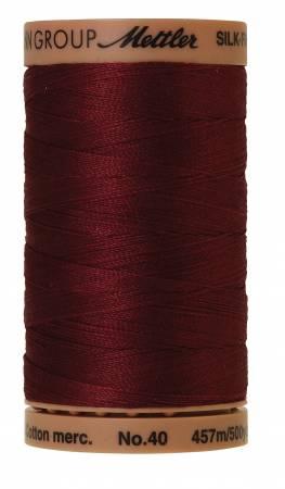 Silk-Finish Bordeaux 40wt 500yd Solid Cotton Thread