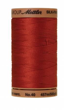 Silk-Finish Brick 40wt 500yd Solid Cotton Thread