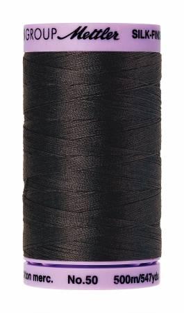Silk-Finish Charcoal50wt 500M Solid Cotton Thread