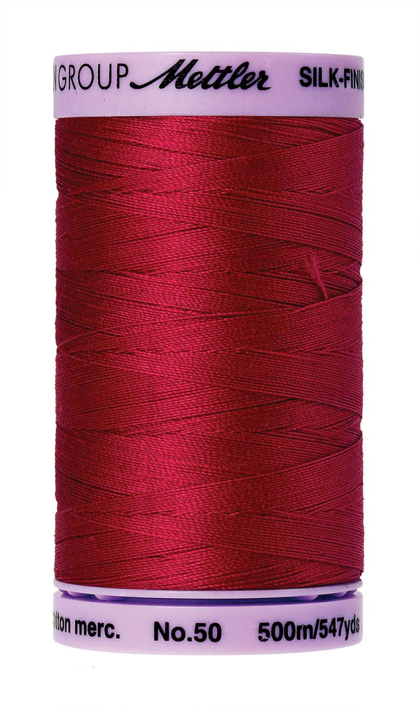Silk-Finish Country Red50wt 500M Solid Cotton Thread