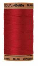 Silk-Finish Country Red 40wt 500yd Solid Cotton Thread