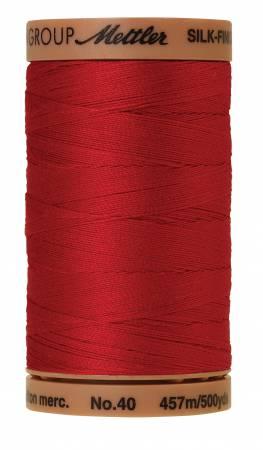 Silk-Finish Country Red 40wt 500yd Solid Cotton Thread