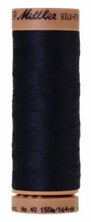 Silk-Finish Dark Blue 40wt 150M Solid Cotton Thread