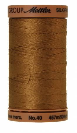 Silk-Finish Dark Tan 40wt 500yd Solid Cotton Thread