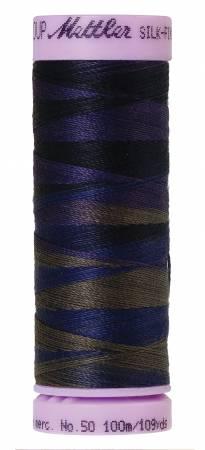 Silk-Finish Deep Night 50wt 100M Variegated Cotton Thread