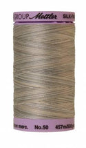 Silk-Finish Dove Gray 50wt 500M Variegated Cotton Thread